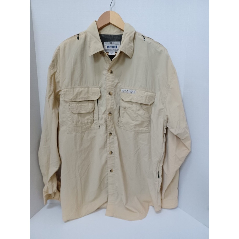 Hook & Tackle Technical Fishing‎ Gear 50 UV UPF 100% Nylon Mens Large Shirt